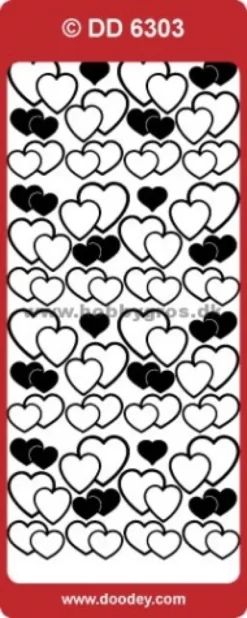 Stickers med ass. dobbelthjerter