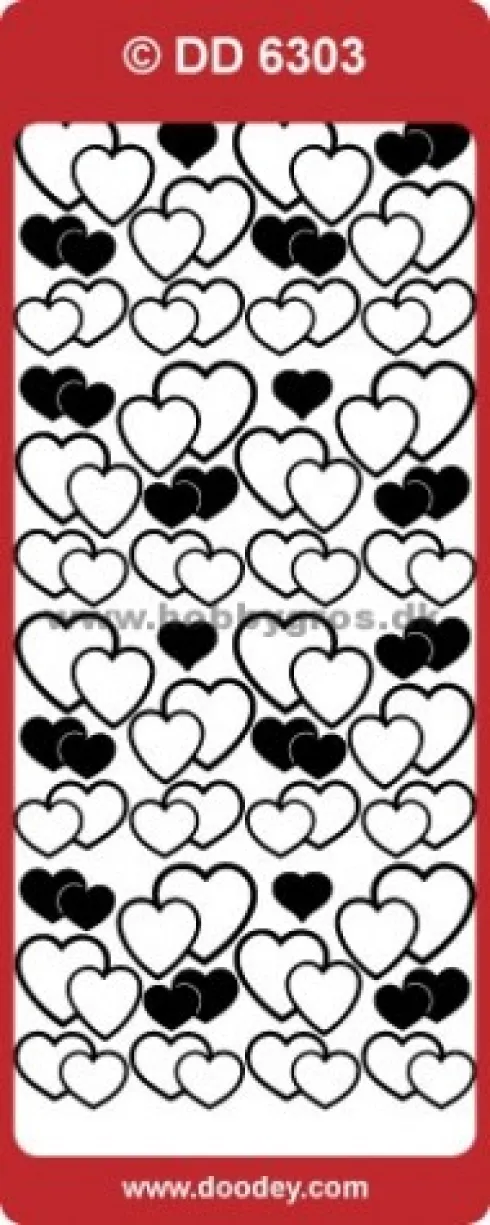 Stickers med ass. dobbelthjerter