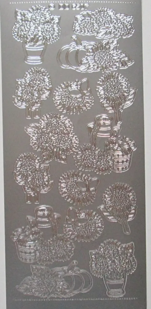 Stickers med blomsterbuketter
