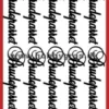 Stickers med tekst: Brudeparret, sølv