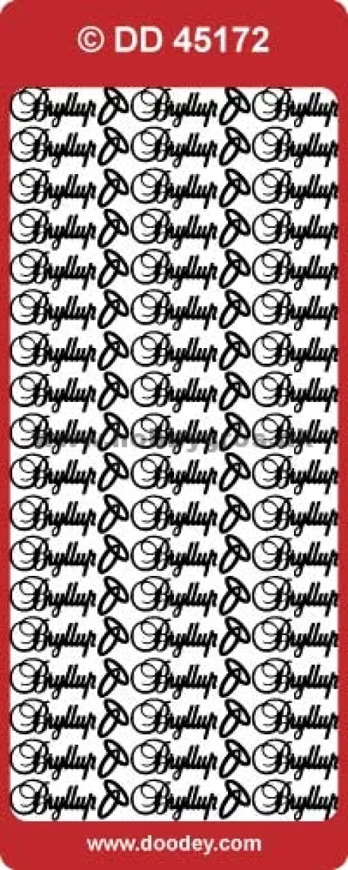 Stickers med tekst: Bryllup