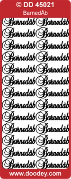 Stickers m. tekst barnedåb