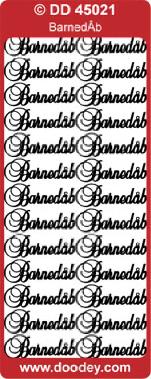Stickers m. tekst barnedåb