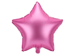 Stjerne folieballon mat pink 48cm
