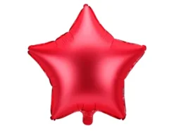 Stjerne folieballon mat Rød 48cm