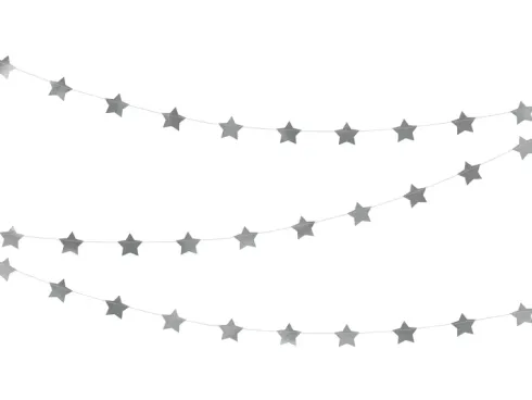 Stjerne Guirlande -sølv