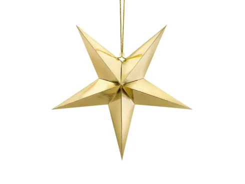 Stjerne i karton -guld 45 cm