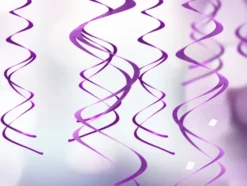 Swirls dekoration metallic 5 stk