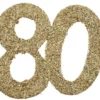 Tal konfetti stor 80 Guld