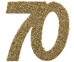 Tal konfetti stor 70 guld