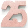 25 Tal stor figur i rosegold