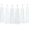 Tassel guirlande hvid 2m.
