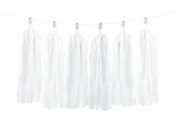 Tassel guirlande hvid 2m.
