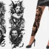 Tattoo Effekt Strømpebukser – Vampyr