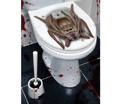 Toilet dekoration - Edderkop