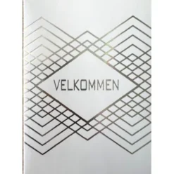 Velkommen sang i hvid med iriserende print