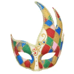 Venetiansk harlekin maskerade maske