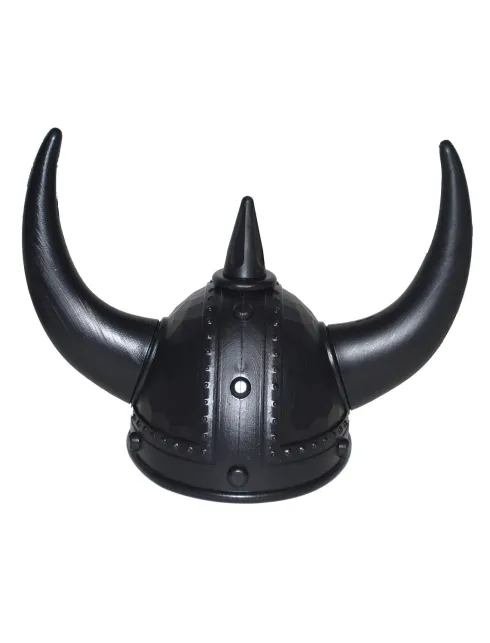 Vikinghjelm med horn SORT