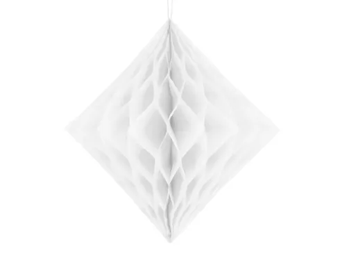 Væv diamant 20 cm i Hvid