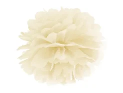 Væv pompom ø 25 cm Cremefarvet