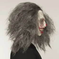 Zombie Klovnemaske med Hår