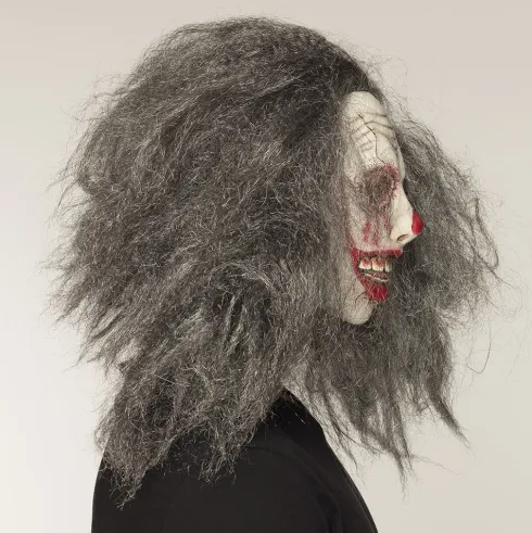 Zombie Klovnemaske med Hår
