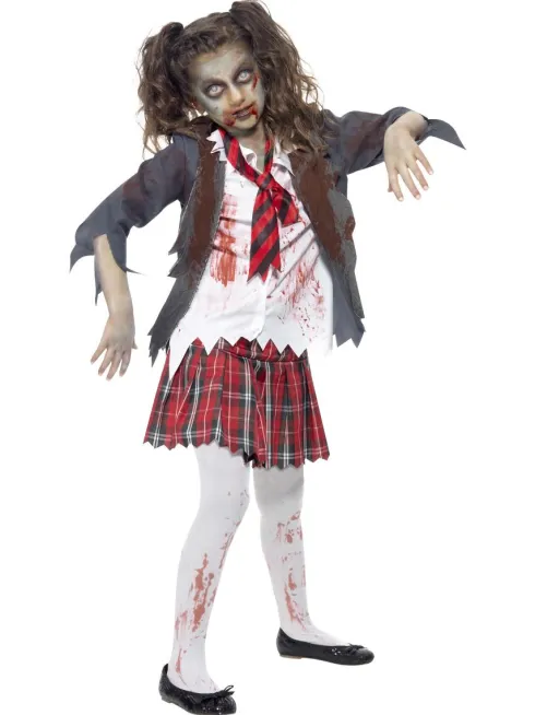 Zombie Skole Pige kostume